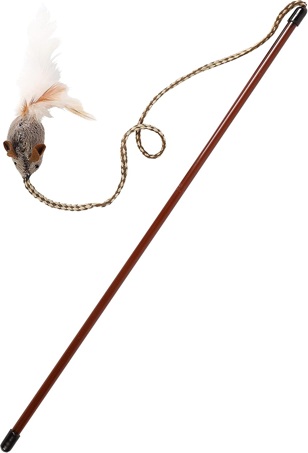 Teathered & Feathered Play Wand Cat Toy, for All Breed Sizes