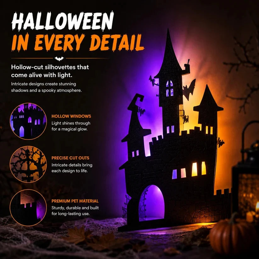 π₯ HALLOWEEN SPECIAL π 30-Piece Glowing Wall DΓ©cor Set β Turn Any Wall Into a Spooky Night Scene π»