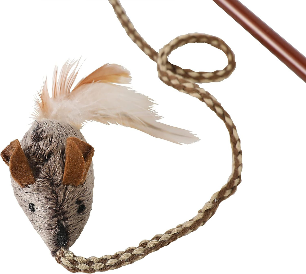 Teathered & Feathered Play Wand Cat Toy, for All Breed Sizes