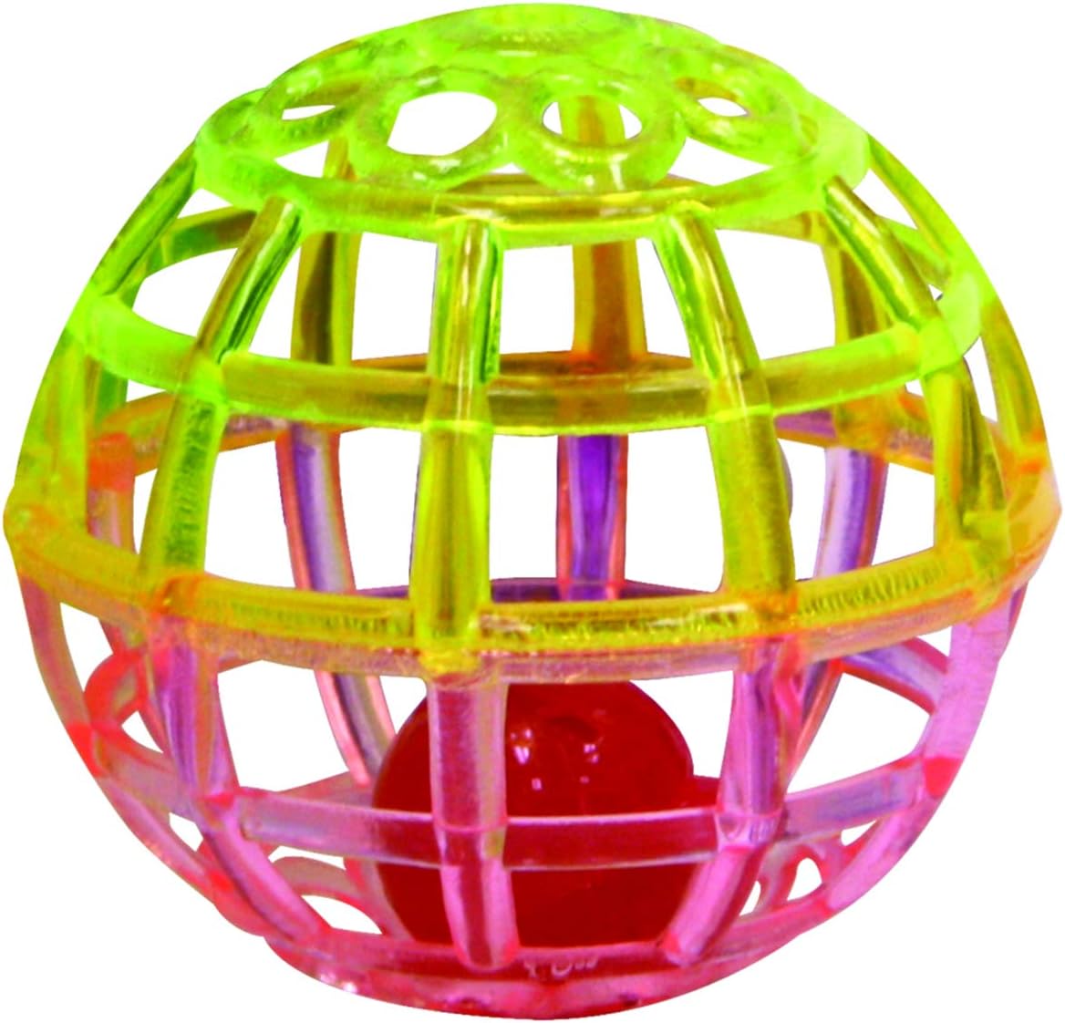 Lattice Balls Cat Toys - Durable, Fun Balls with Bells Perfect for Swatting and Batting, Colorful Toys to Entertain Indoor Cats and Kittens, 1.5 inch, 4 pcs