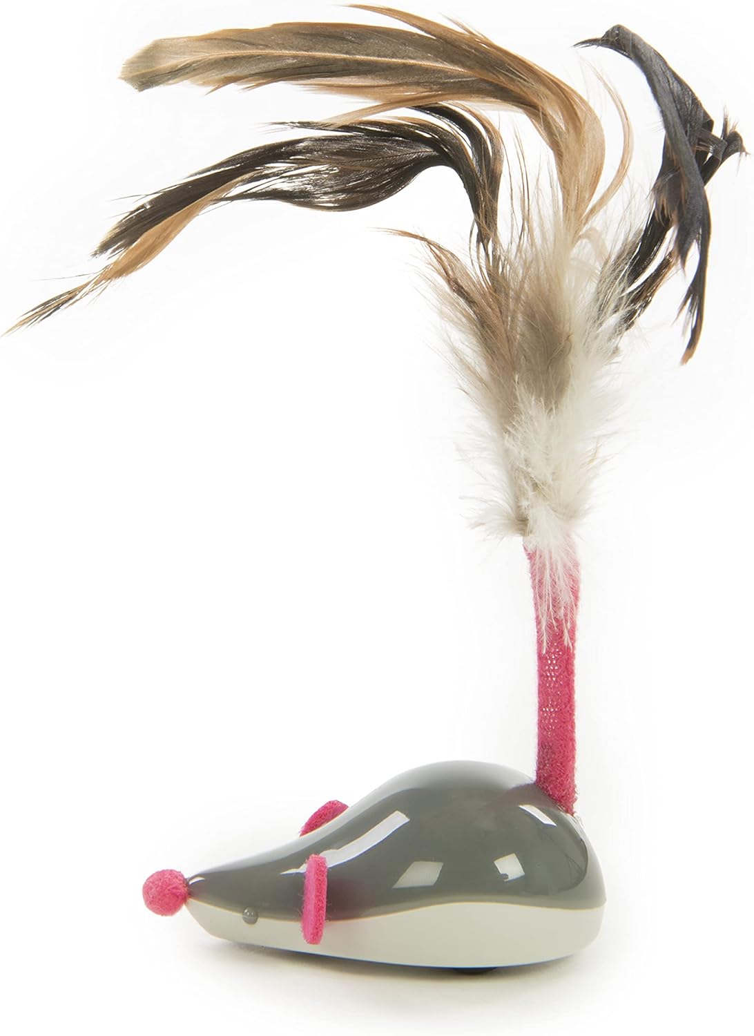 Electronic Motion Remote Controlled Cat Toy, Battery Powered - Gray/White, One Size