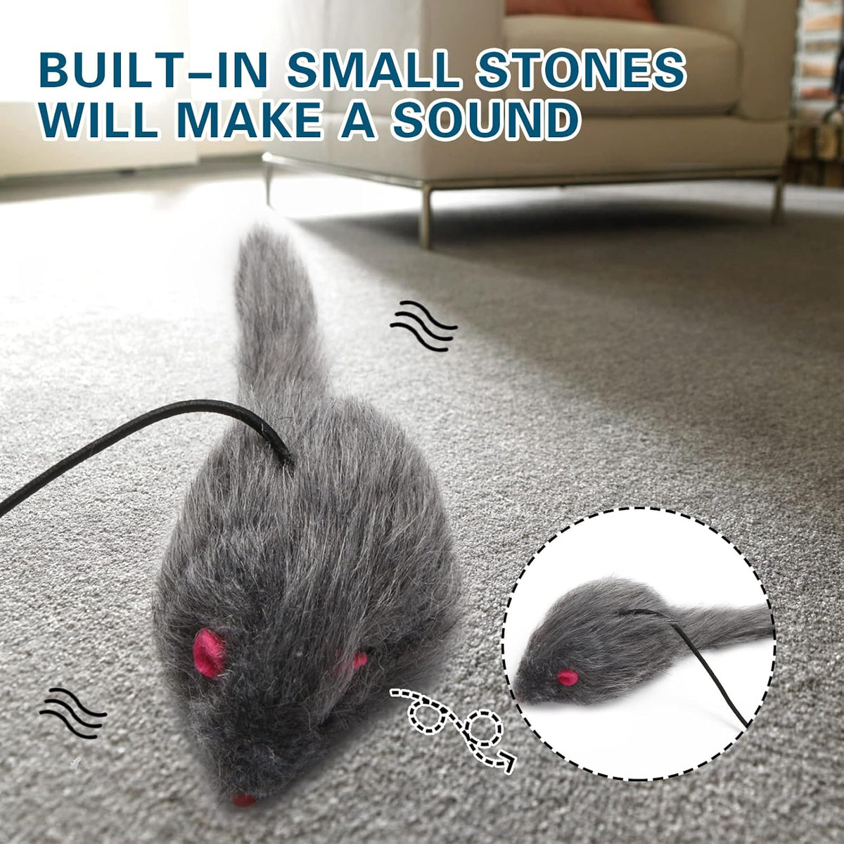 Interactive Cat Feather Toys,Retractable Toy ,Hanging Interactive Toys for Indoor Cats Kitten Play Chase Exercise, Kitten Mental Exercise Toys (1 Pack)