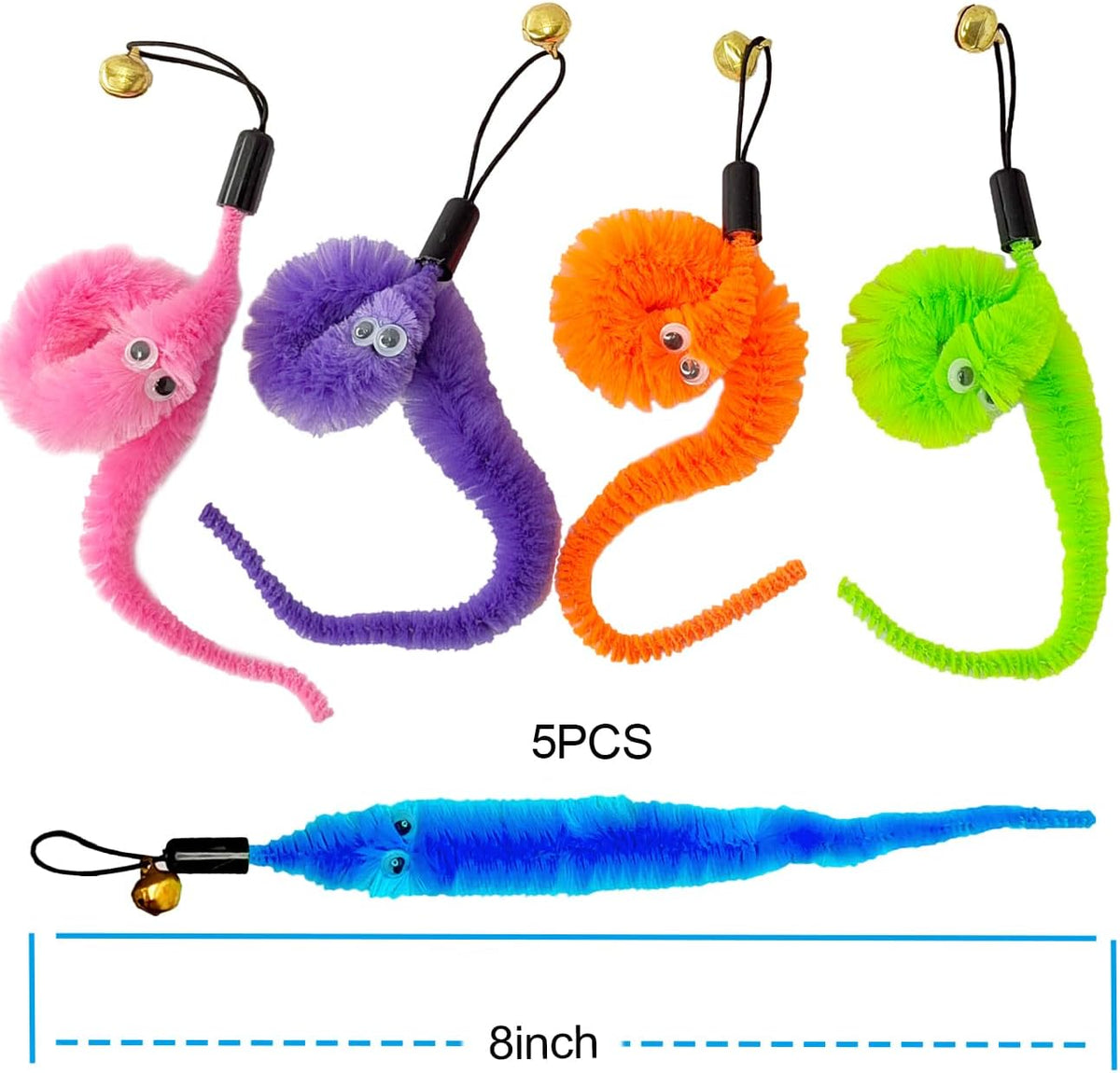 Cat Toys Interactive for Indoor Cats,2PCS Retractable Cat Wand Toys,9PCS Toys&1PCS Hanging Door Lure Cat Toy,Interactive Feather Toy for Play and Chase Exercise with Kitten