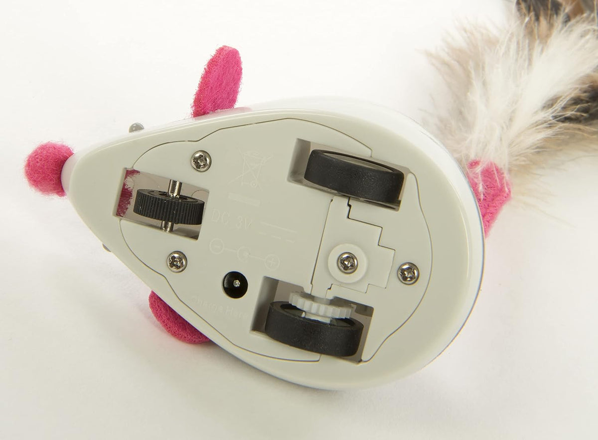 Electronic Motion Remote Controlled Cat Toy, Battery Powered - Gray/White, One Size