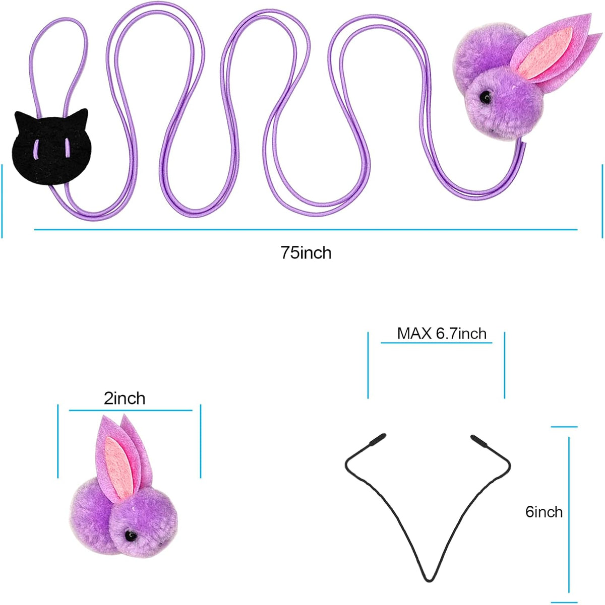 Cat Toys Interactive for Indoor Cats,2PCS Retractable Cat Wand Toys,9PCS Toys&1PCS Hanging Door Lure Cat Toy,Interactive Feather Toy for Play and Chase Exercise with Kitten