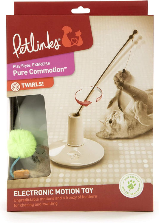 Electronic Motion Wand Cat Toy, Battery Powered - Gray/Green, One Size