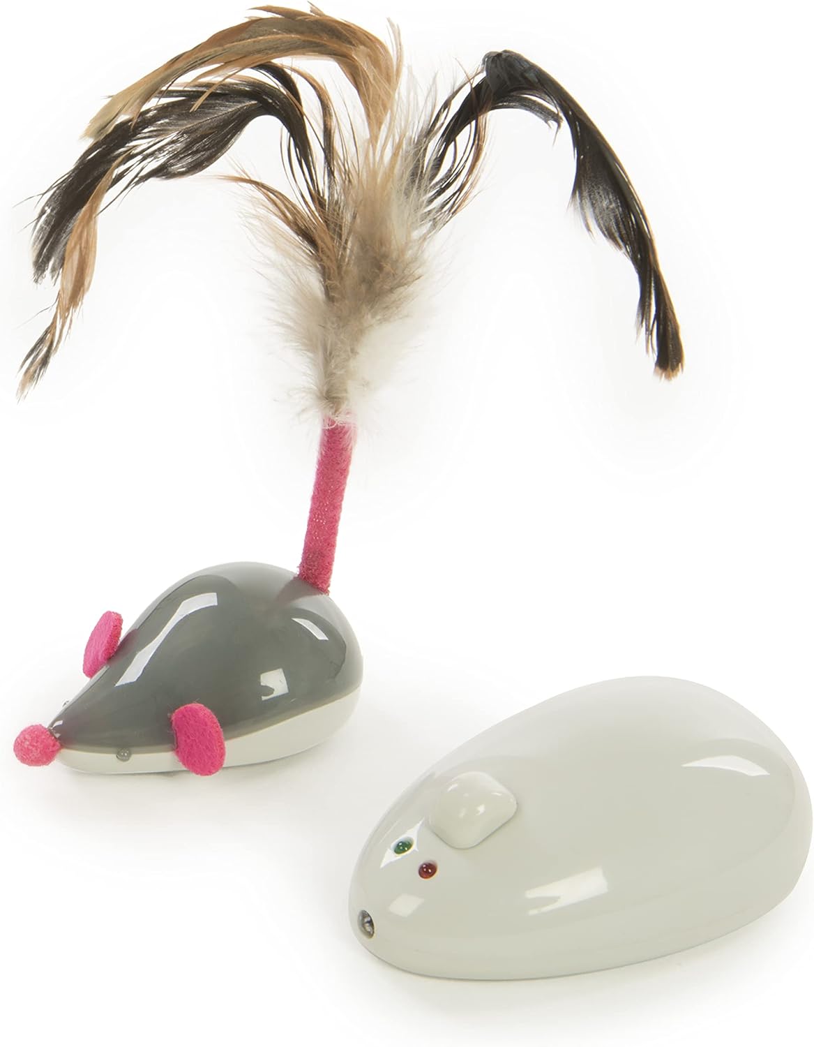 Electronic Motion Remote Controlled Cat Toy, Battery Powered - Gray/White, One Size