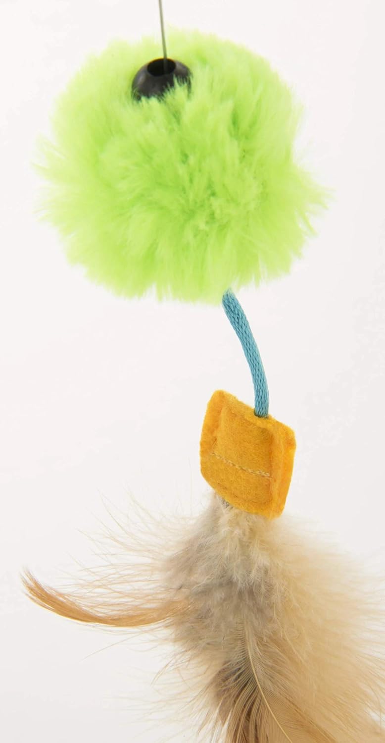 Electronic Motion Wand Cat Toy, Battery Powered - Gray/Green, One Size