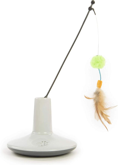 Electronic Motion Wand Cat Toy, Battery Powered - Gray/Green, One Size