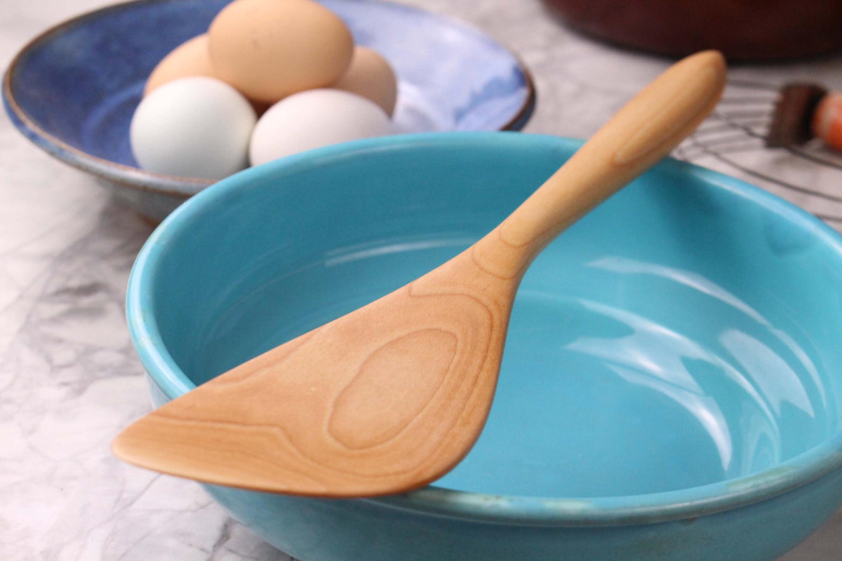 Handmade Walnut Wood Saute Spurtle Kitchen Utensil for Stirring and Mixing