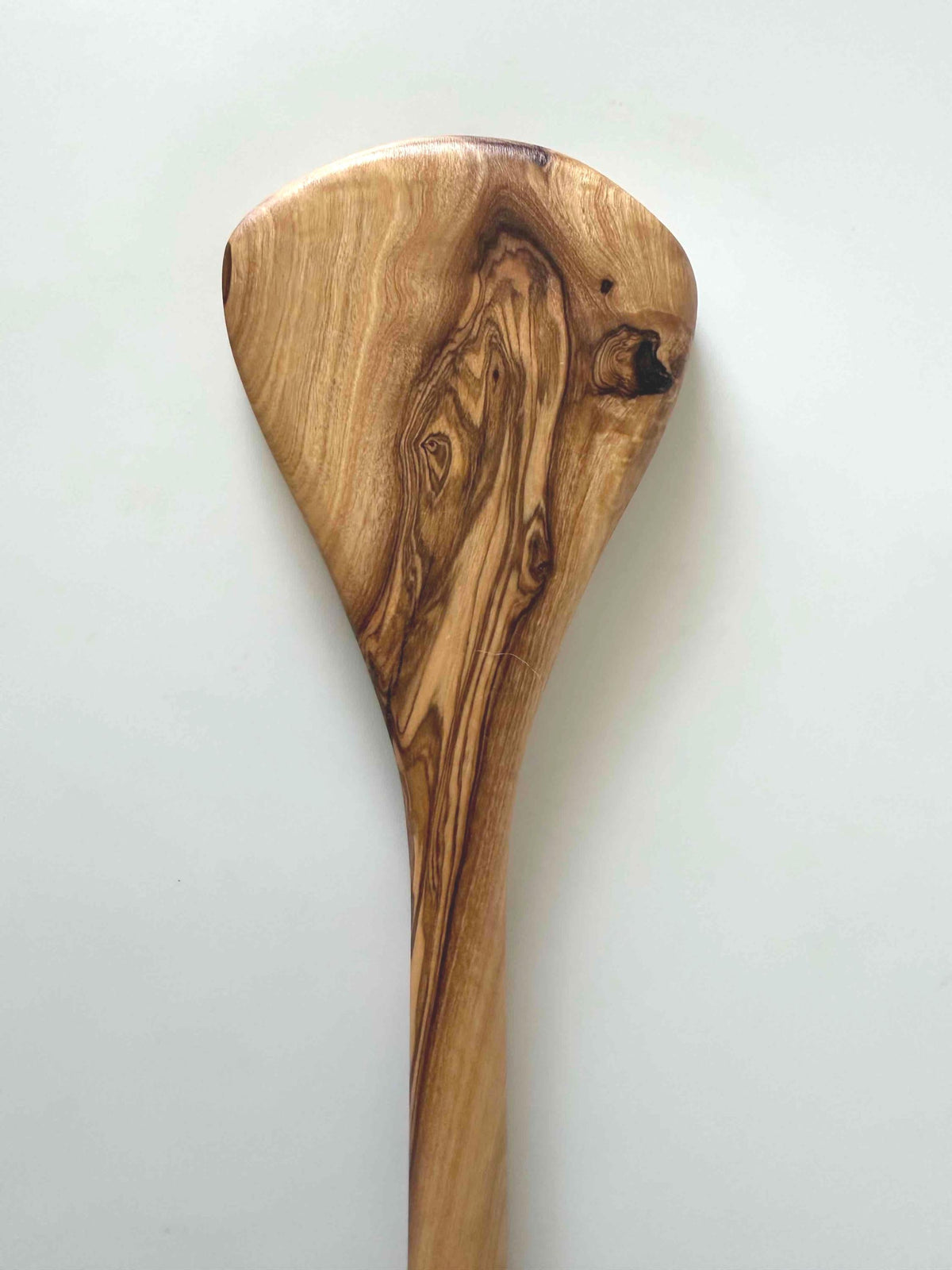 Olive Wood Cooking Spoon, Triangular Head, 12 Inch